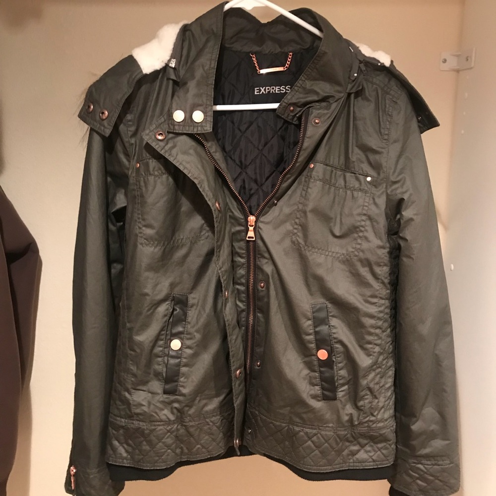 Olive Green Military Coat